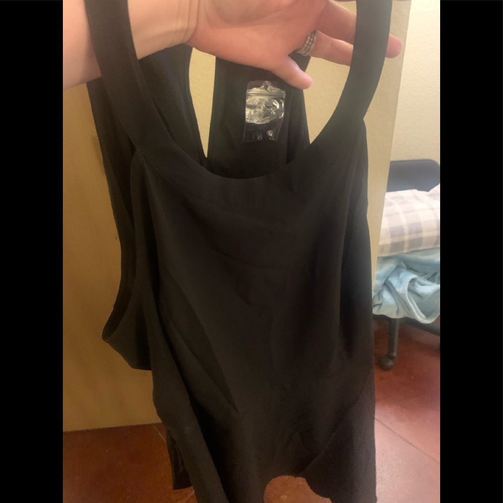 TORRID Black, chiffon, peplum, halter top